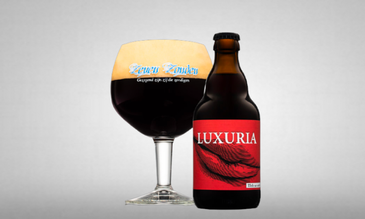 Zeven Zonden Luxuria bier met glas